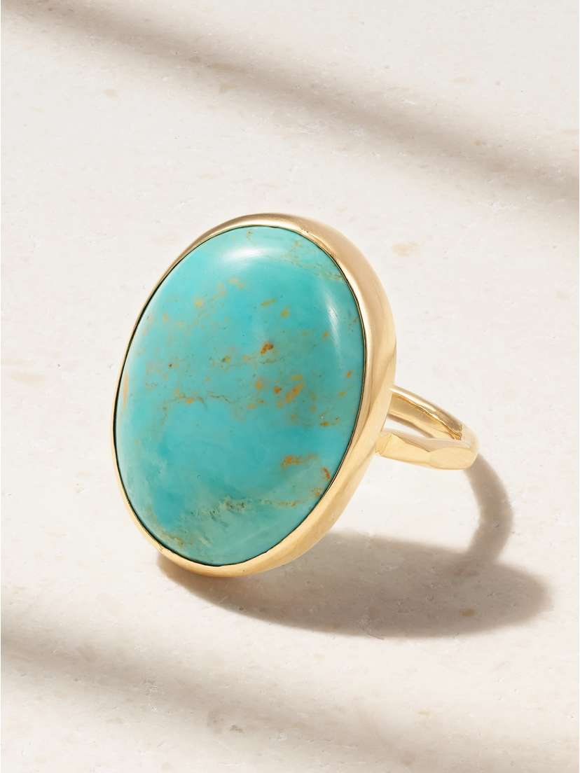 Melissa Joy Manning Kingman 14-karat Recycled Gold Turquoise Ring
