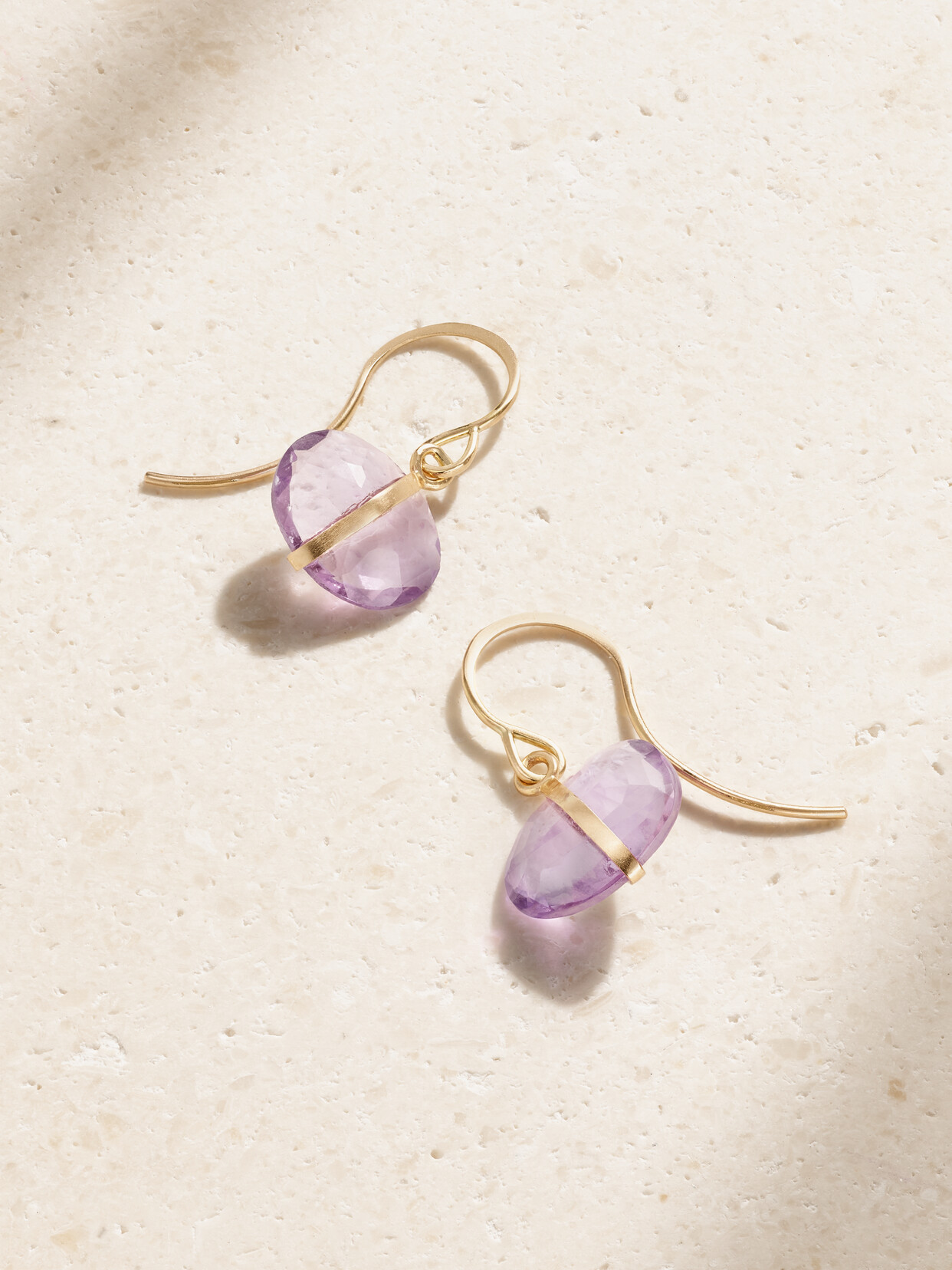 Melissa Joy Manning 14-karat Recycled Gold Amethyst Earrings