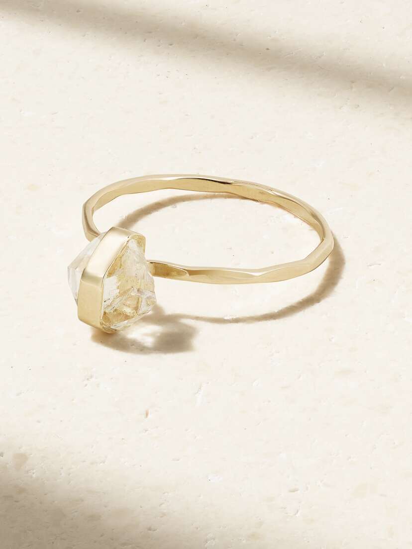 Melissa Joy Manning 14-karat Recycled Gold Herkimer Diamond Ring