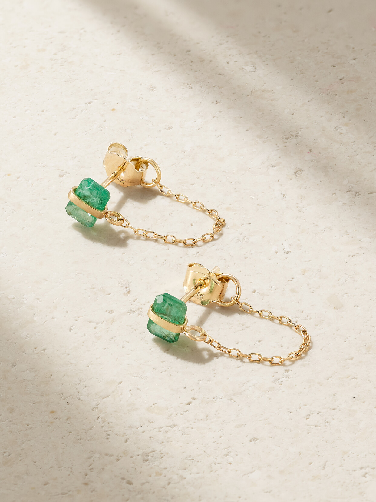 Melissa Joy Manning 14-karat Recycled Gold Emerald Earrings