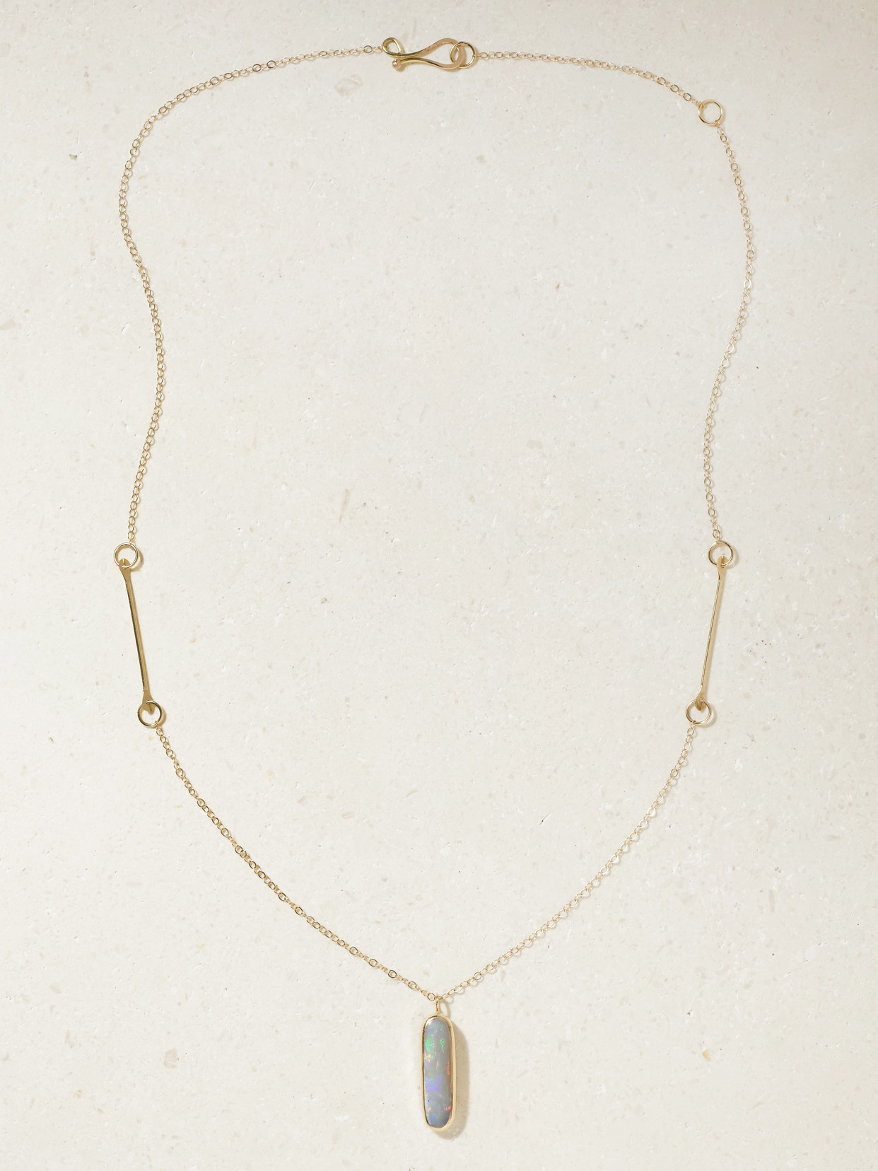 【MELISSA JOY MANNING】14-karat gold opal ネックレス MELISSA JOY MANNING 14-karat gold opal necklace | NET-A-PORTER