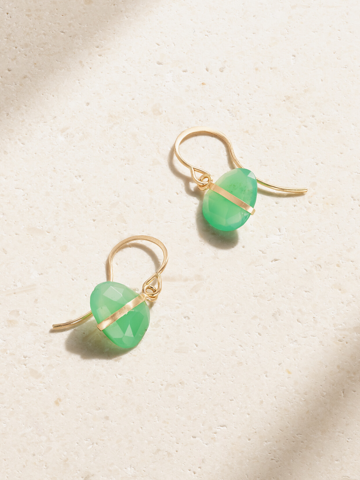 Melissa Joy Manning 14-karat Recycled Gold Chrysoprase Earrings In Green