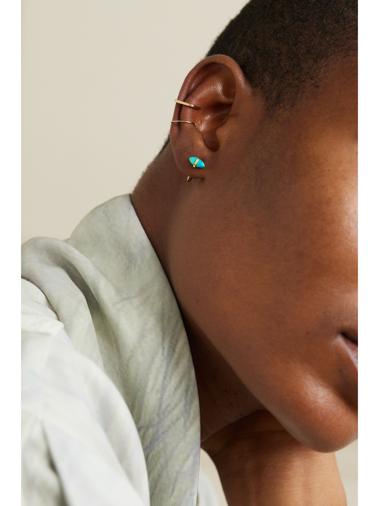 Melissa Joy Manning 14-karat Recycled Gold Turquoise Earrings In Gold
