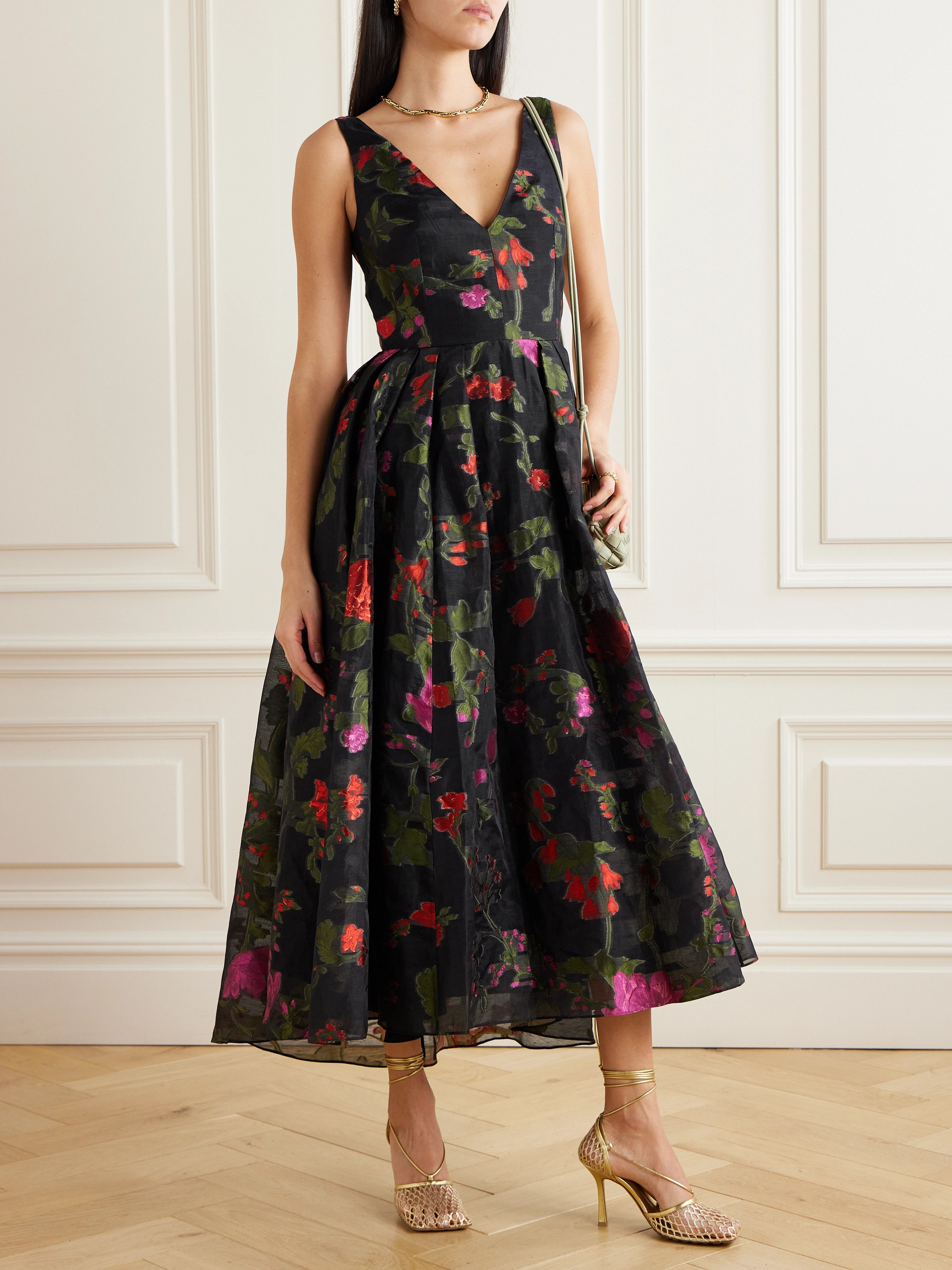 Erdem Fil-coupé organza midi dress