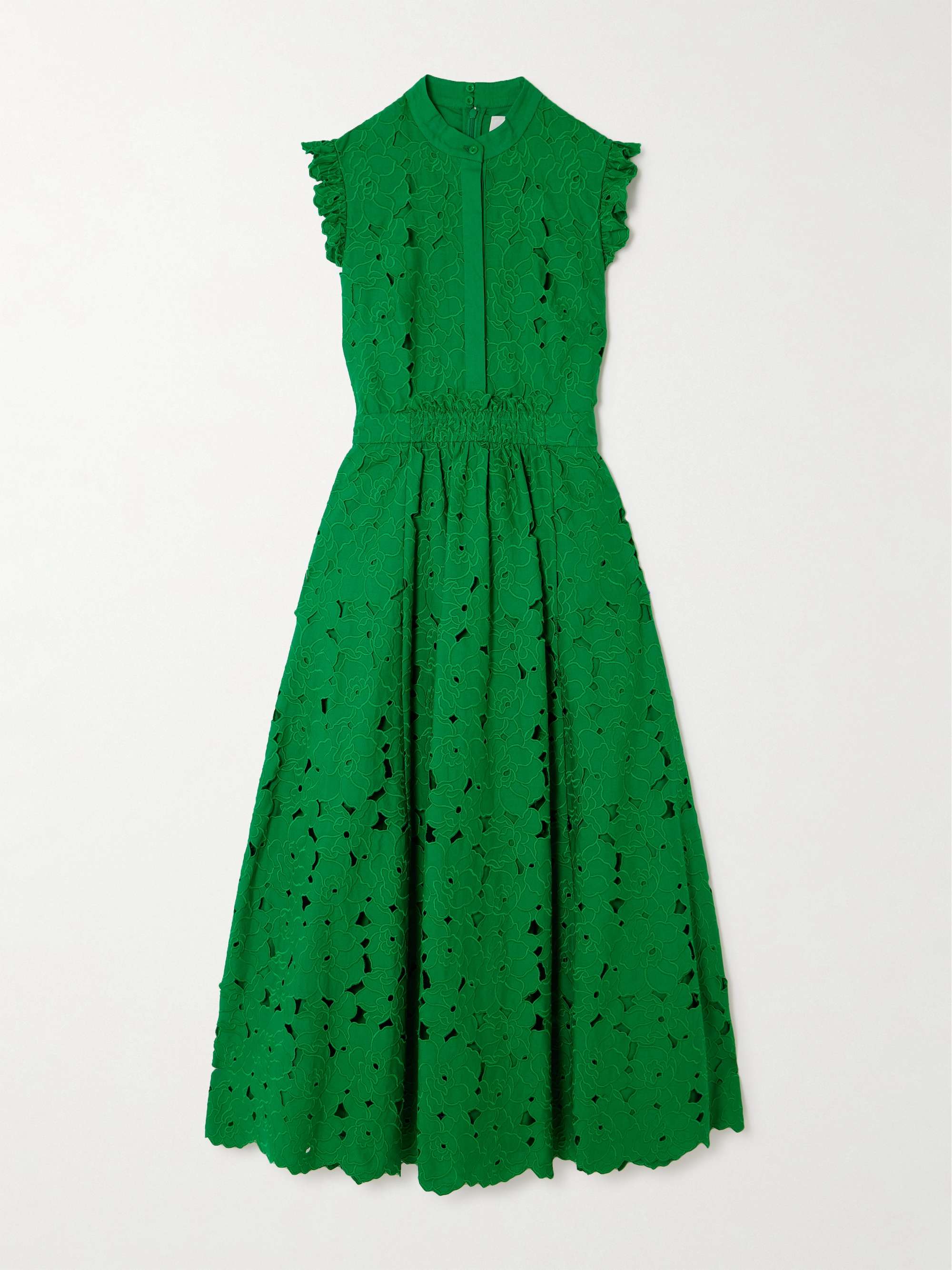 Erdem green lace dress deals