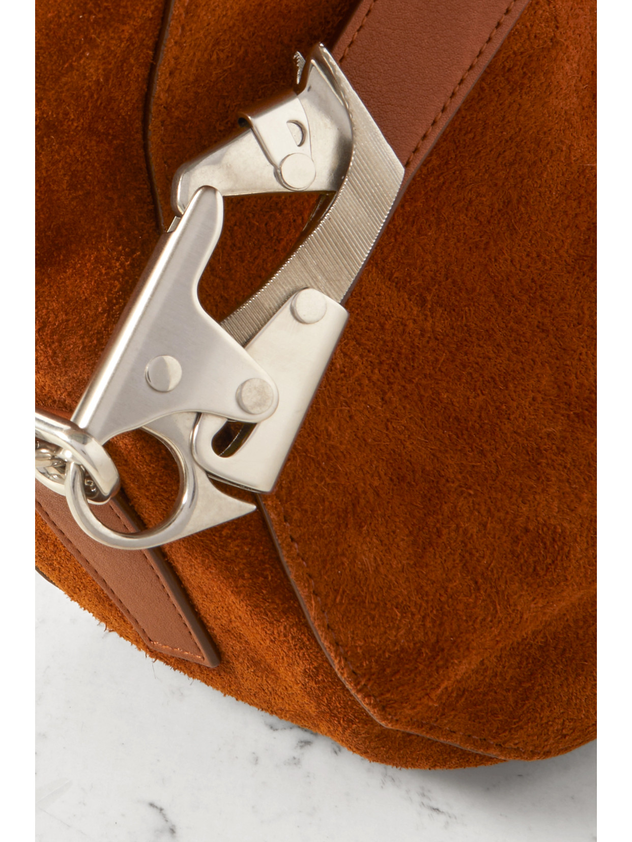 Burberry Asymmetric-design Suede Shoulder Bag In Brown