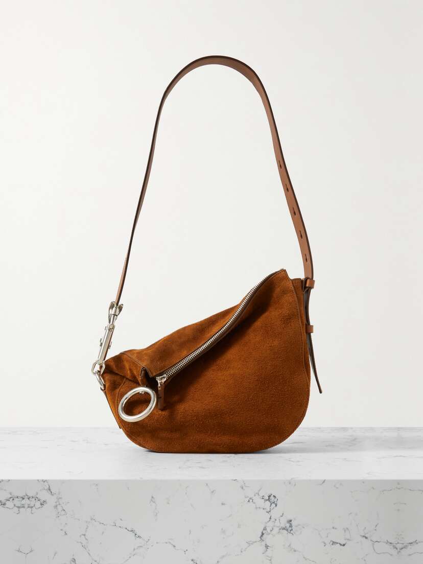 Burberry Small Embellished Suede Shoulder Bag