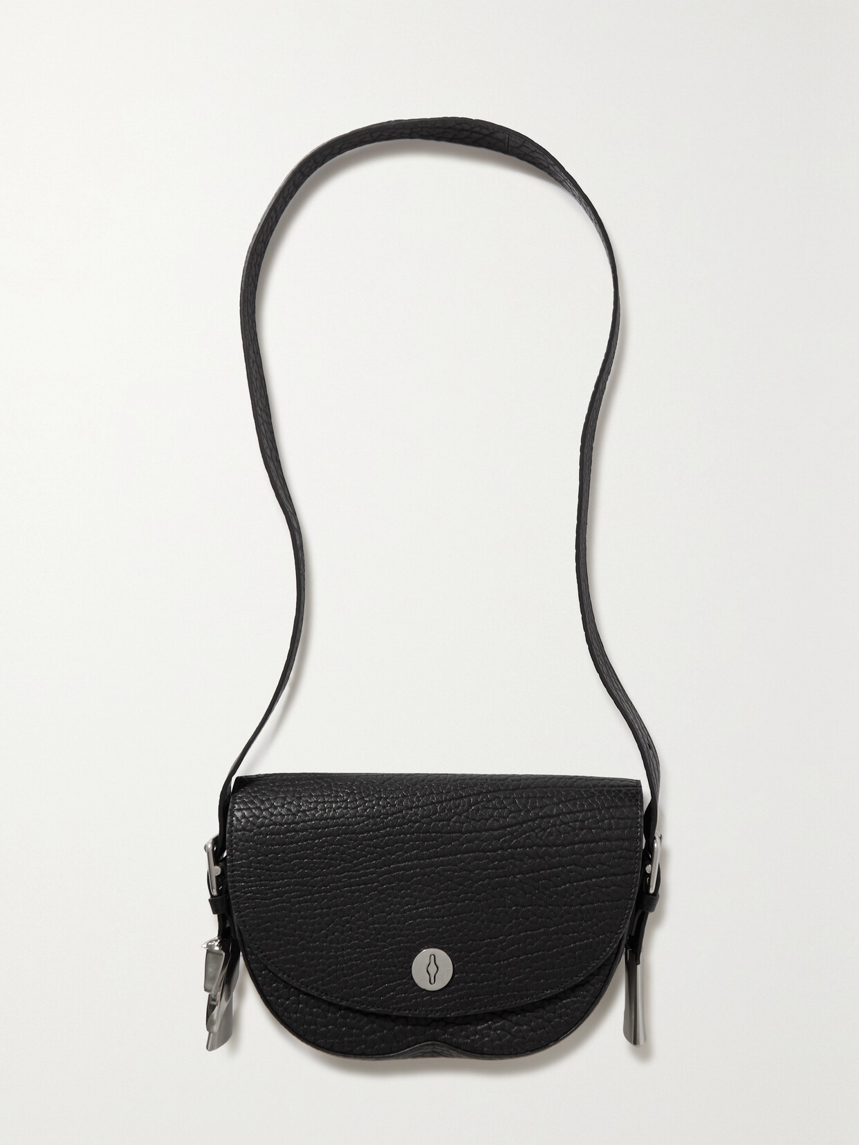 Burberry Textured-leather Shoulder Bag In Black