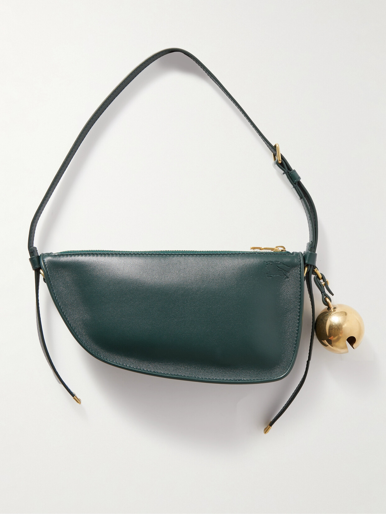 Burberry - Large Textured-leather Shoulder Bag - Green