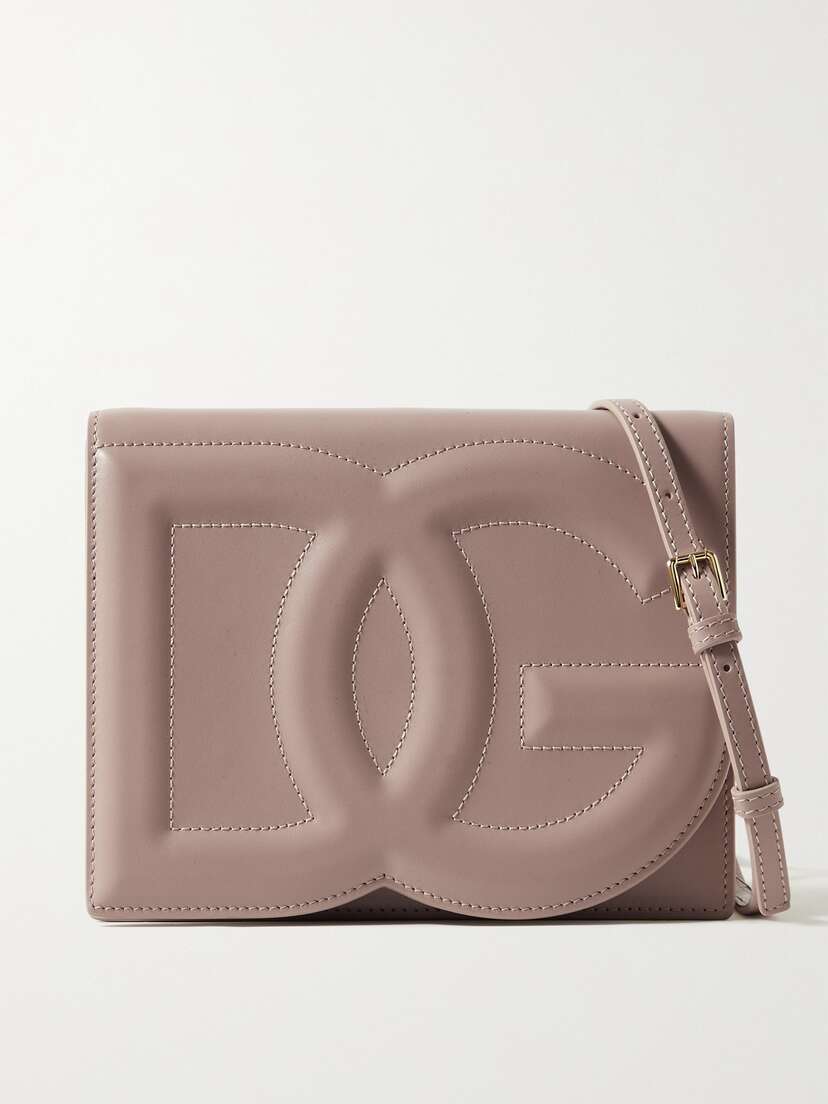 Dolce & Gabbana Embossed Leather Shoulder Bag