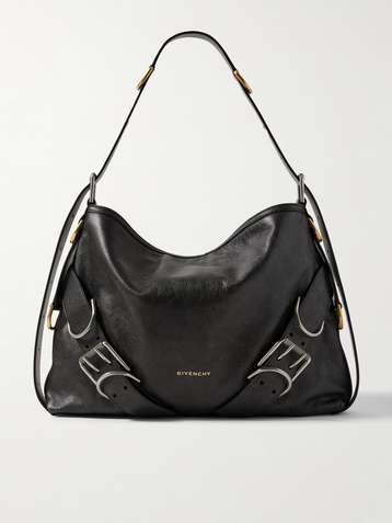 Womens Givenchy black Medium Leather Moon Cut-Out Shoulder Bag ...