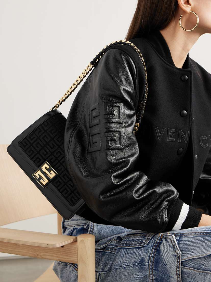 Givenchy | 34S96T108MS | Black | Canvas-jacquard And Leather