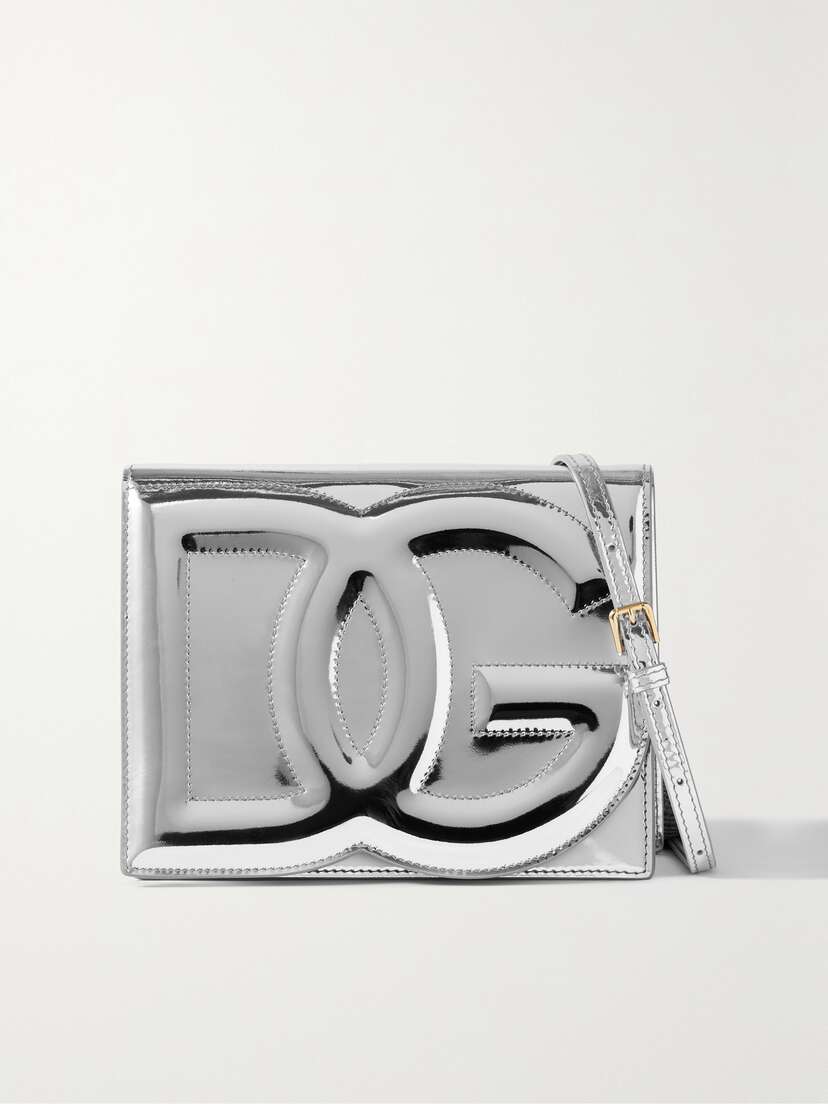 Dolce & Gabbana Metallic Patent-leather Shoulder Bag
