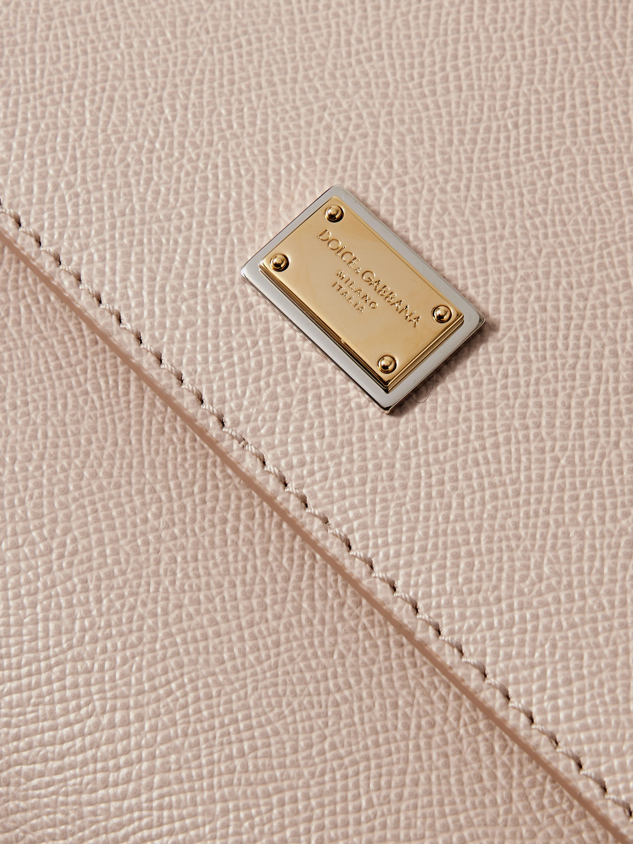 Dolce & Gabbana Sicily Medium Textured-leather Tote In Pink