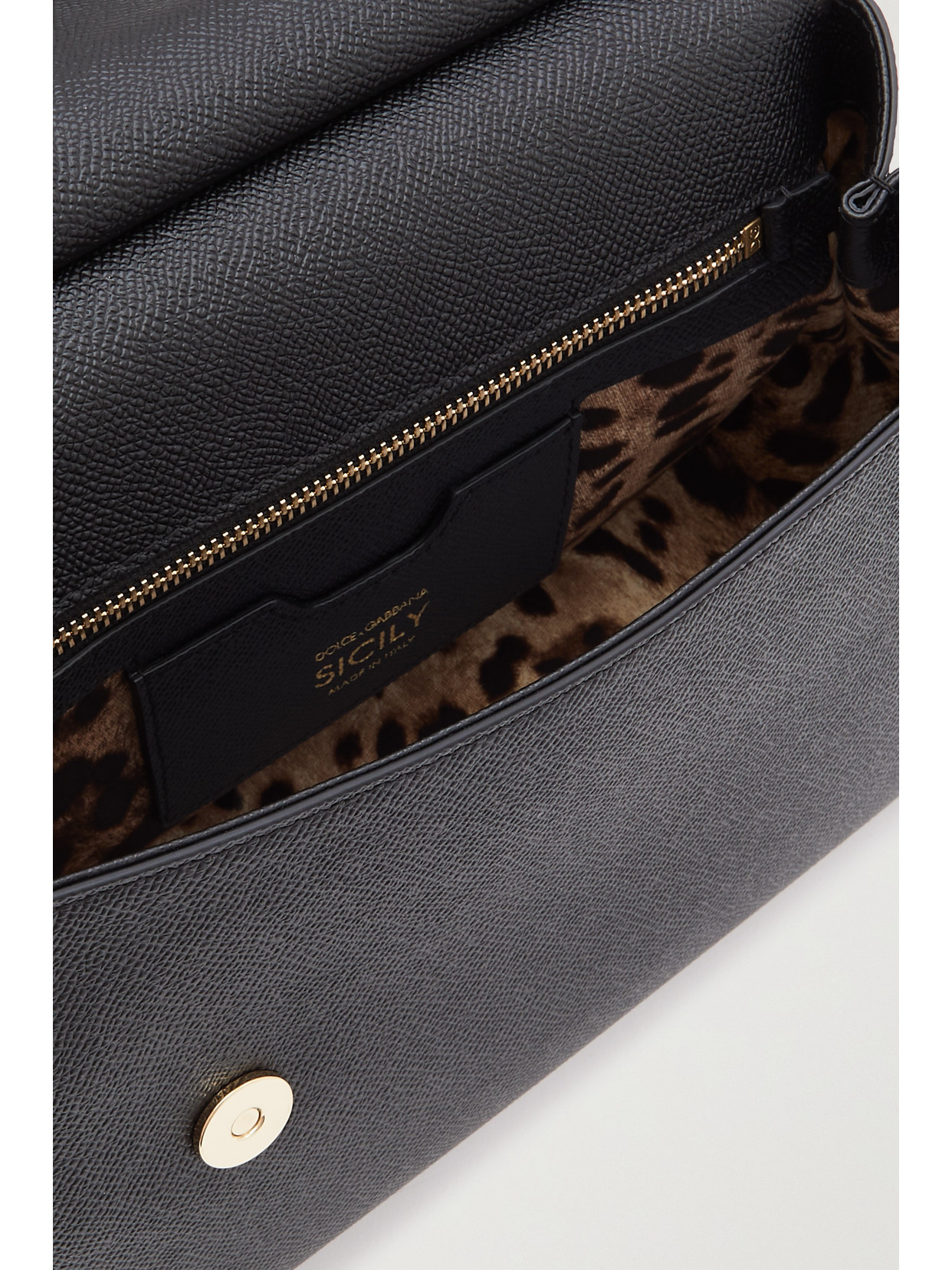 Sicily Medium Textured-Leather Tote