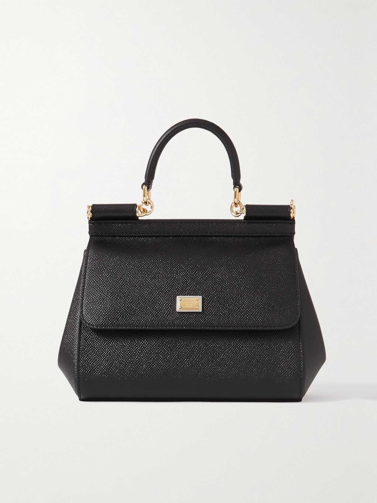 Sicily small textured-leather shoulder bag