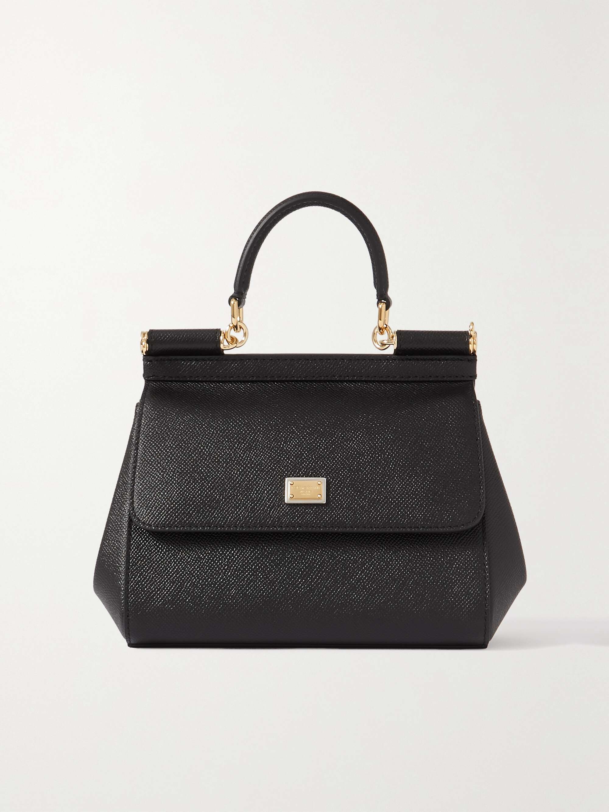 DOLCE & GABBANA Sicily small textured-leather shoulder bag | NET-A-PORTER