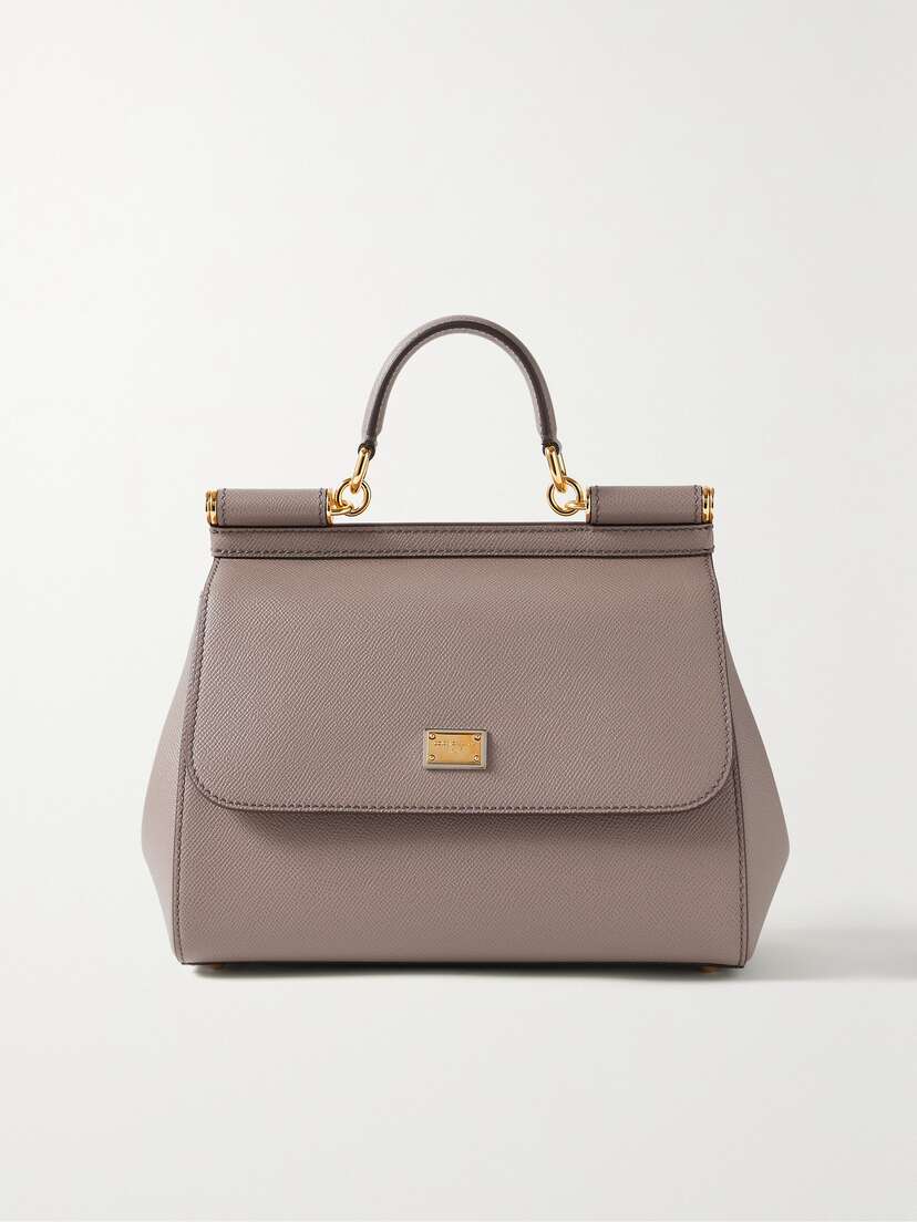 Dolce & Gabbana Sicily Medium Textured-leather Tote