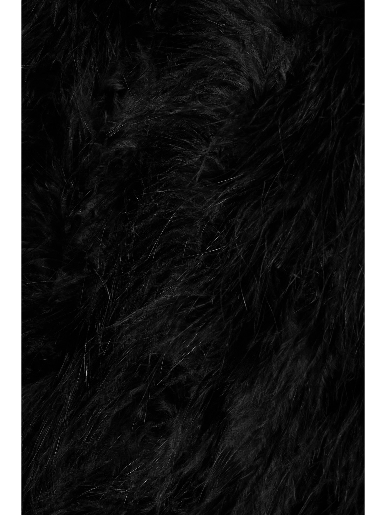 Yves Salomon Black Feather Vest In Black