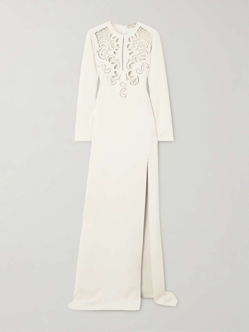 Elie Saab Broderie Anglaise Cady Gown