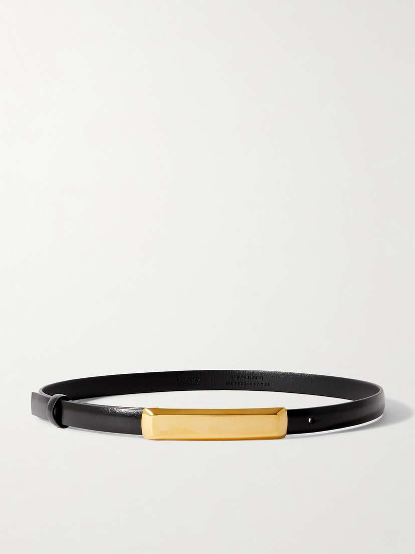 Tom Ford Bar Glossed-leather Waist Belt