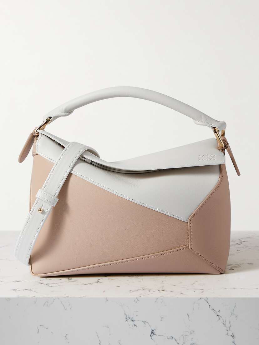 Loewe Puzzle Edge Small Two-tone Leather Shoulder Bag