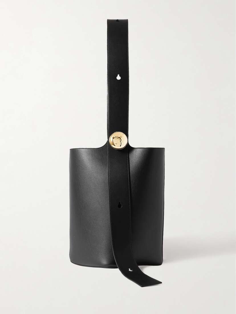 Loewe Pebble Embellished Leather Bucket Bag
