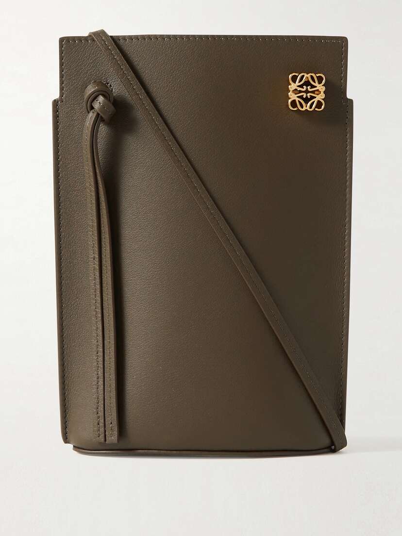 Loewe Dice Pocket Embellished Leather Shoulder Bag