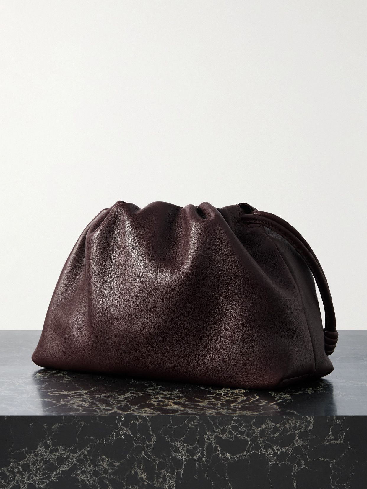 Loewe Large Flamenco Purse In Mellow Nappa Lambskin In Burgundy