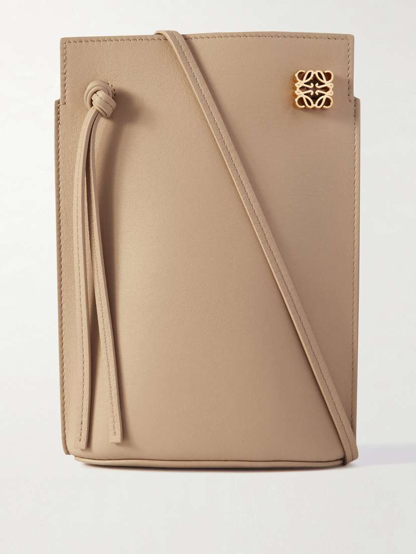 Loewe Dice Pocket Embellished Leather Shoulder Bag