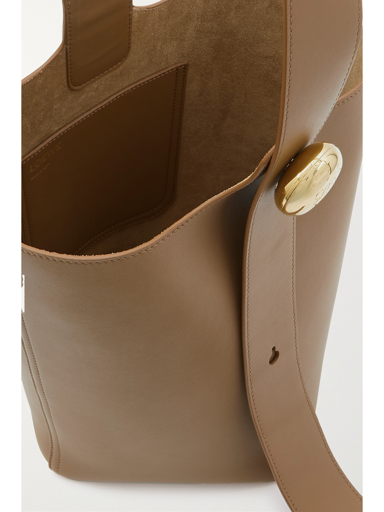 Loewe Leather Bucket Bag In Brown