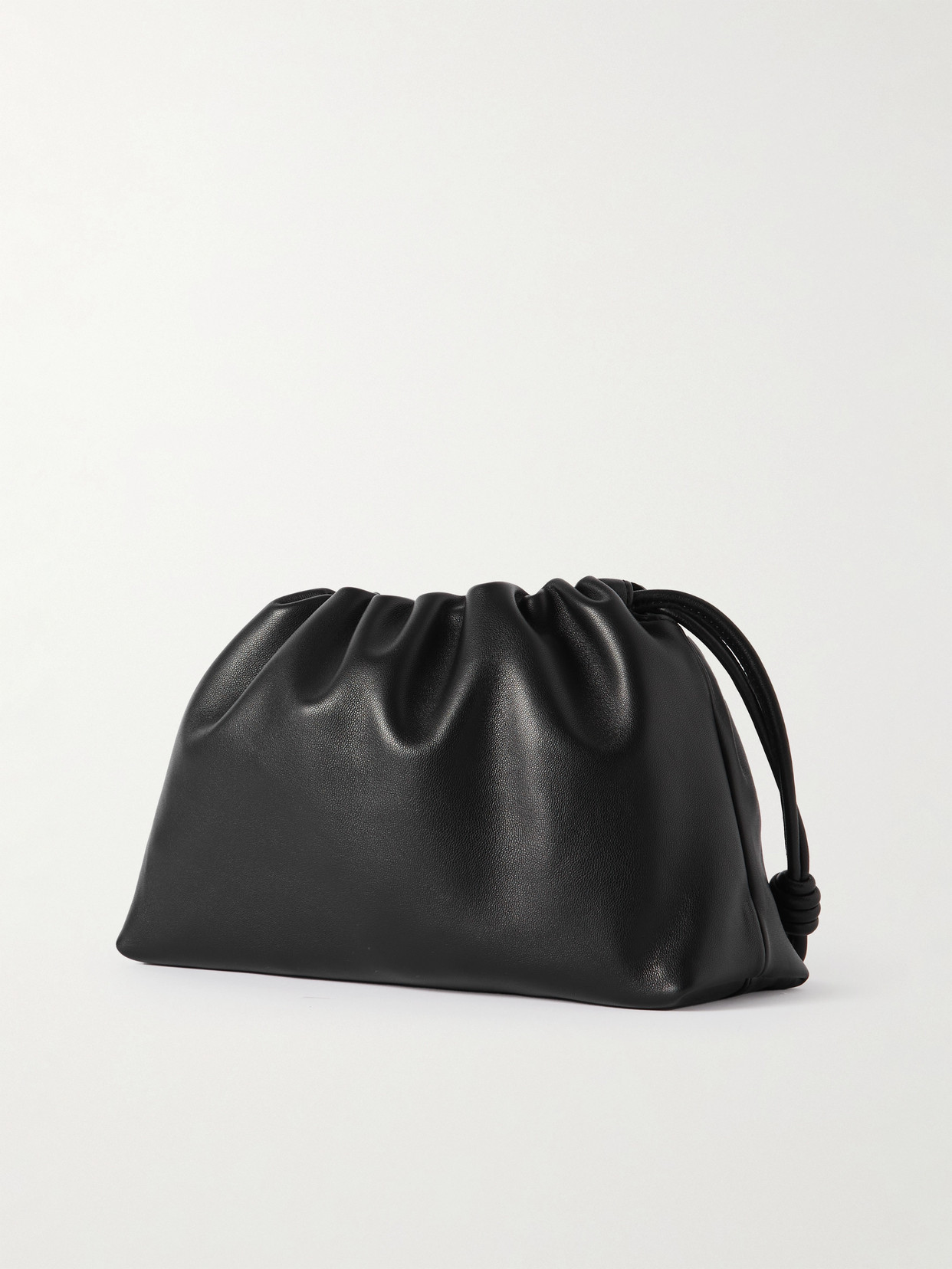 Loewe Flamenco Leather Clutch In Black