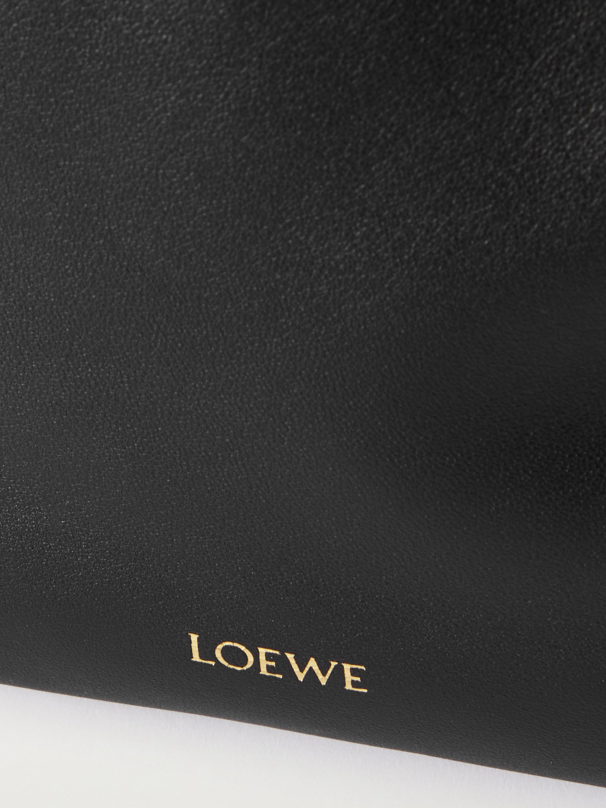 Loewe Flamenco Leather Clutch In Black