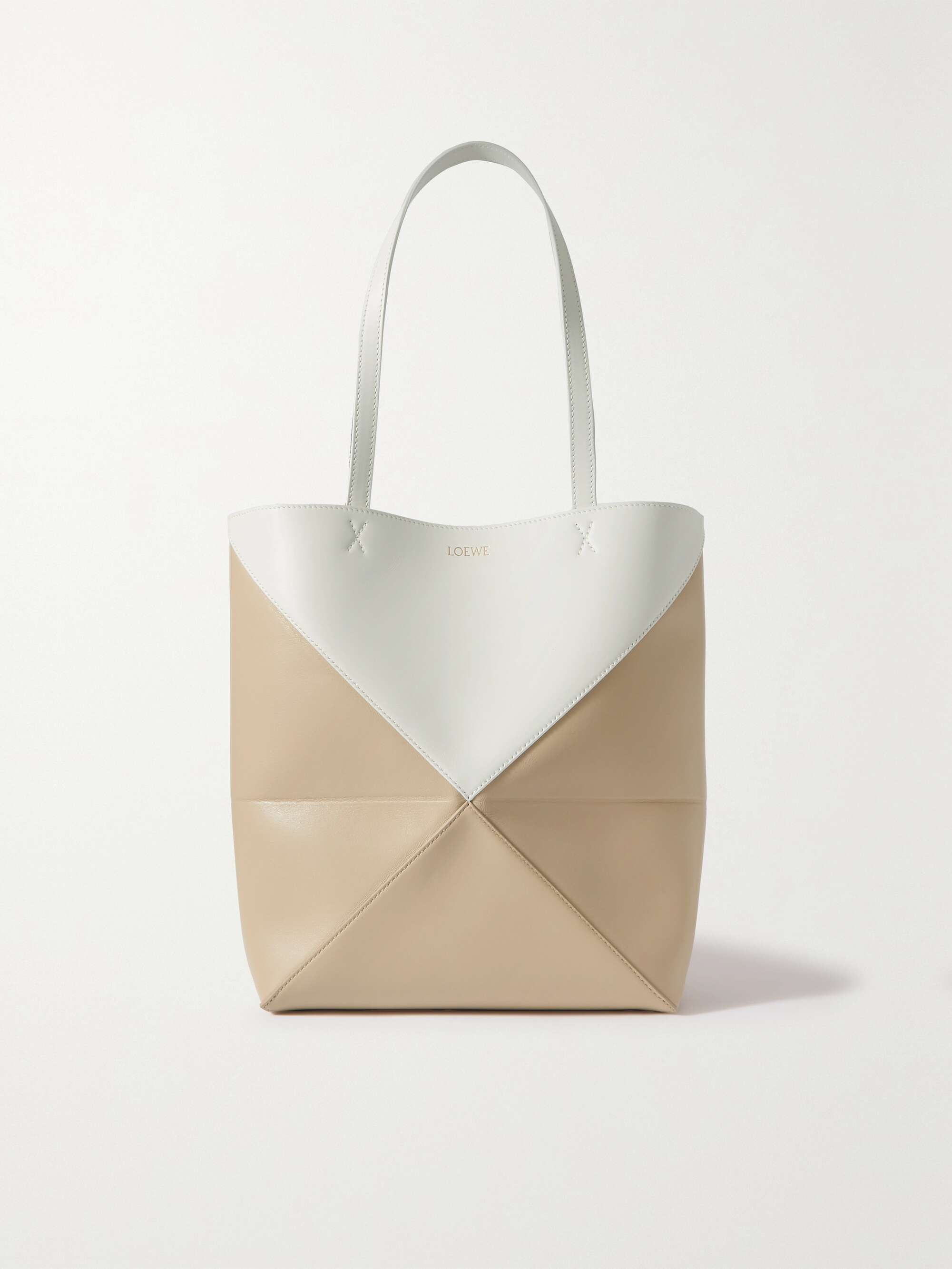 LOEWE Puzzle Fold convertible medium two-tone leather tote bag | NET-A ...