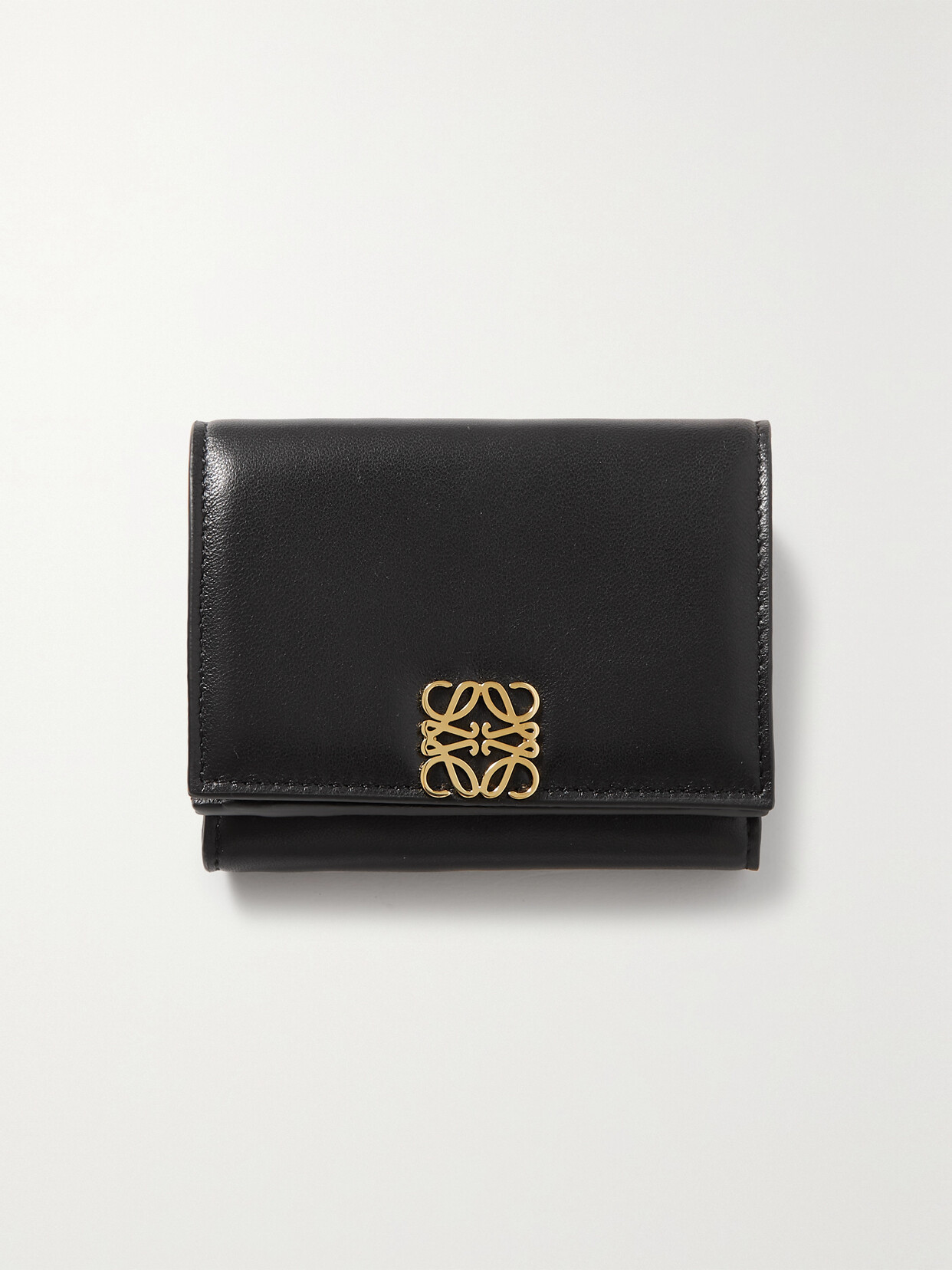 Loewe - Embellished Glossed-leather Wallet - Black