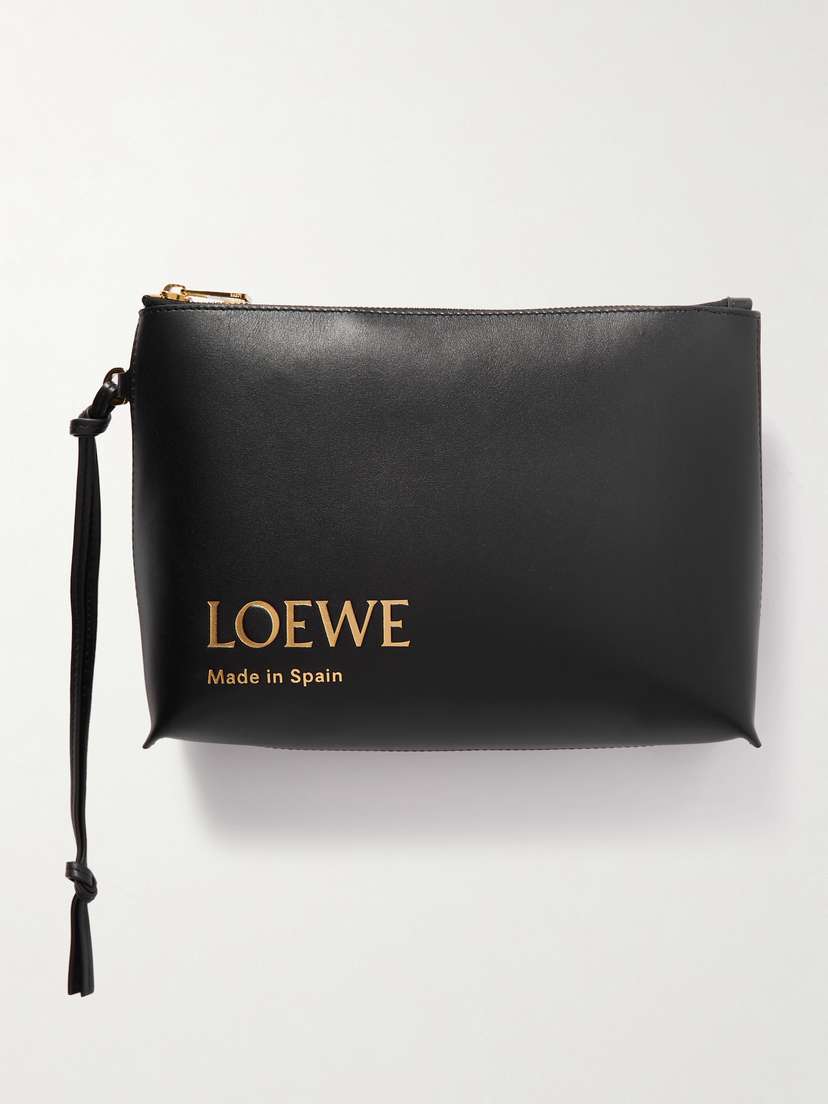 Loewe Debossed Leather Clutch