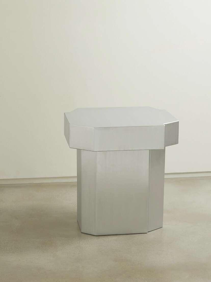 LOUISE ROE Funki 02 Brushed Aluminium Stool
