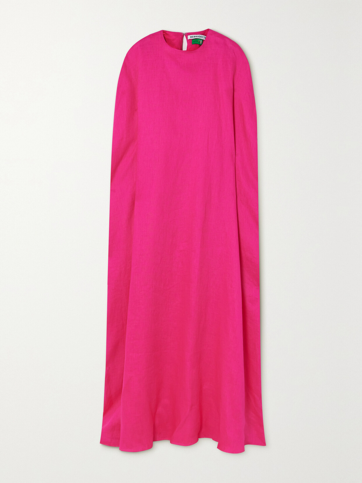 Bernadette Eleonore Cape-effect Linen Gown In Pink