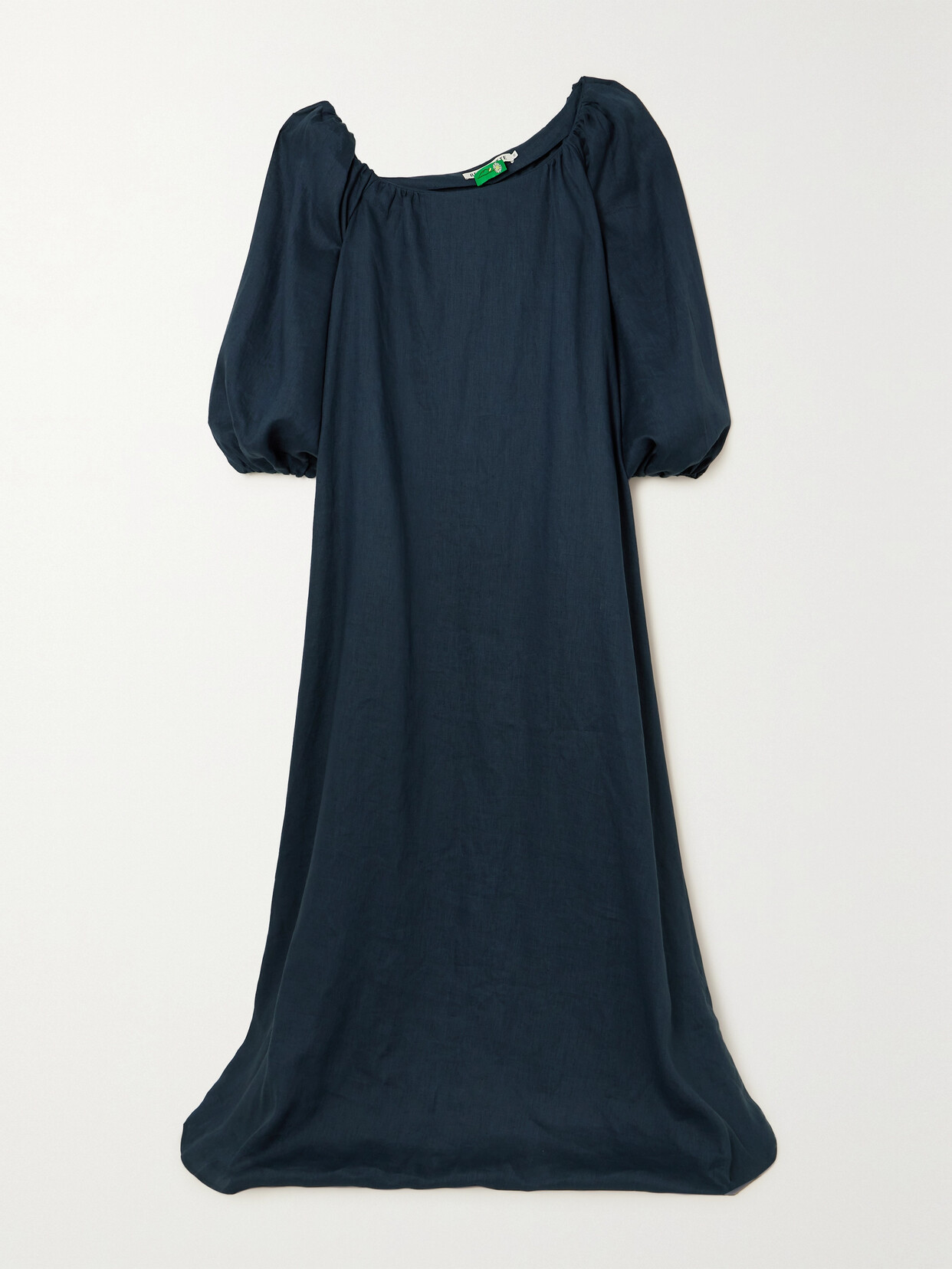 BERNADETTE - Nathalie One-shoulder Linen Dress - Blue