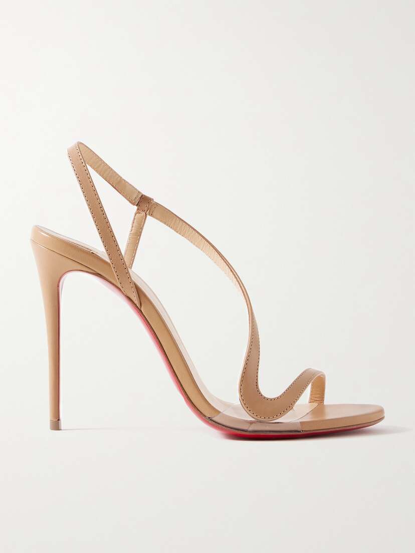 Christian Louboutin Rosalie 100 Pvc-trimmed Leather Sandals