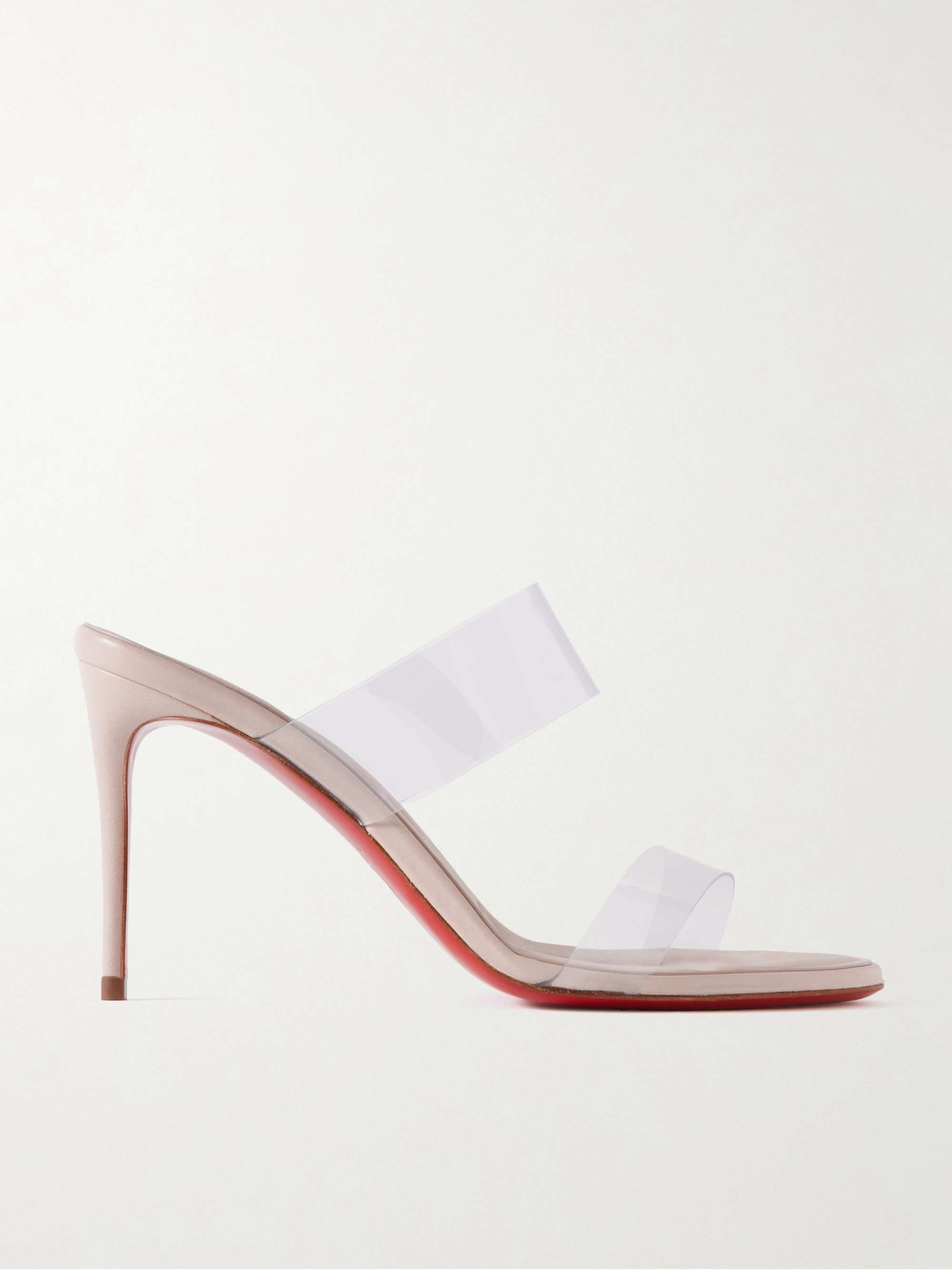 CHRISTIAN LOUBOUTIN Just Loubi 85 PVC mules | NET-A-PORTER