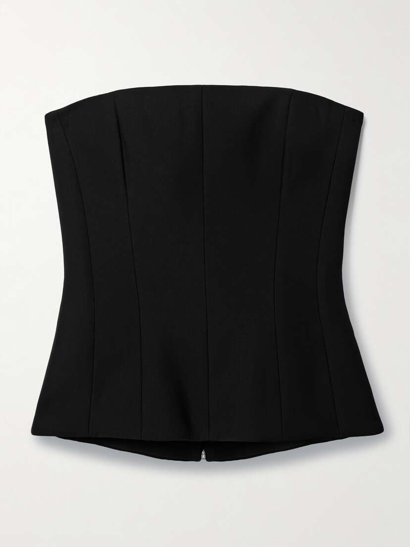 Mônot Strapless Crepe Bustier Top