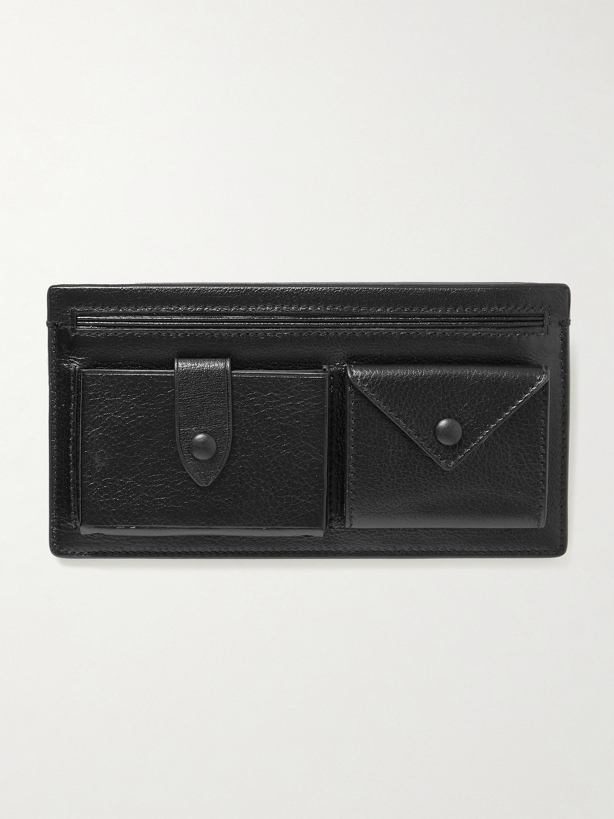 Métier - Inside Out Textured-leather Wallet - Black