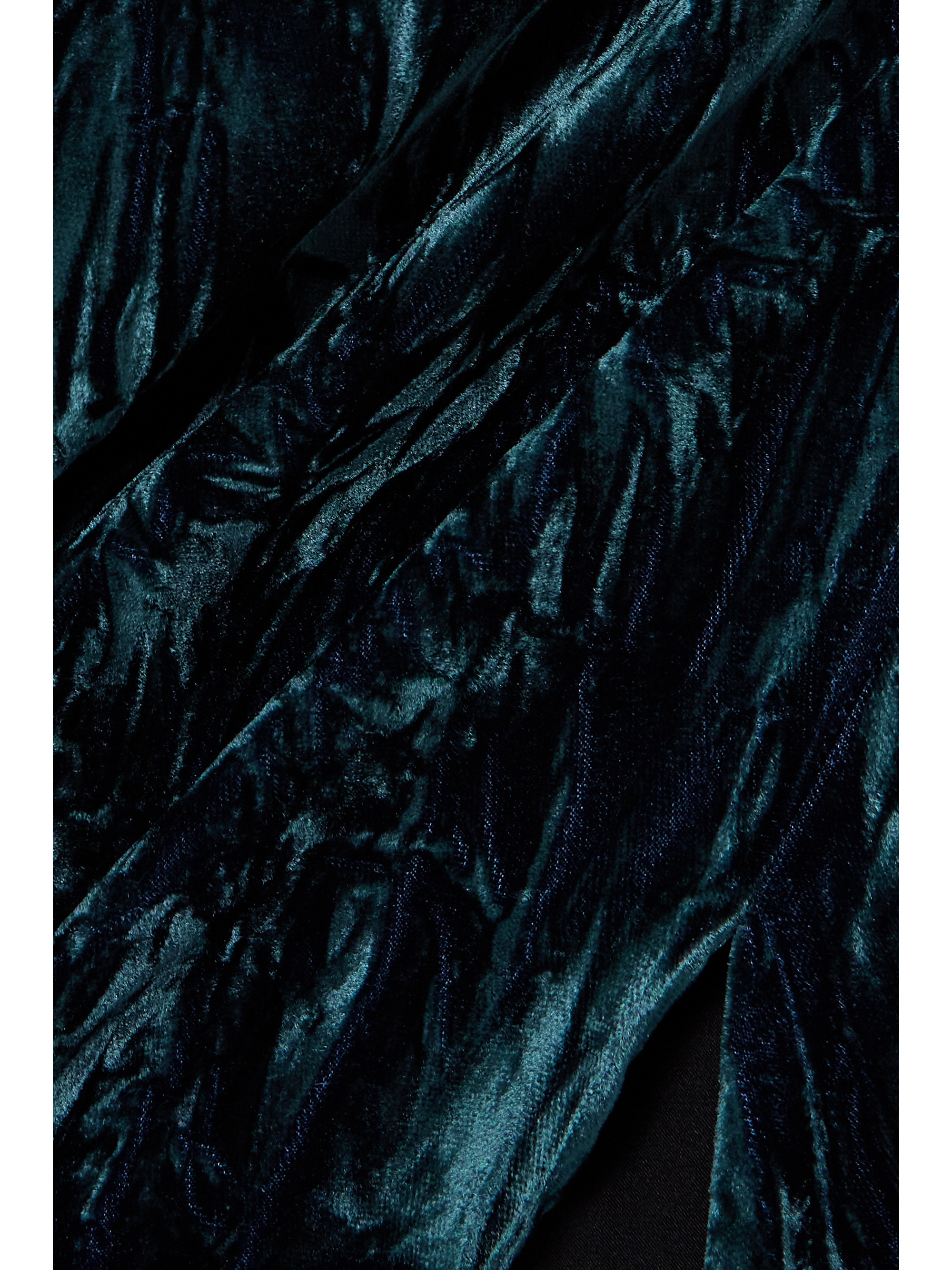 16Arlington Alder one-shoulder crushed-velvet gown