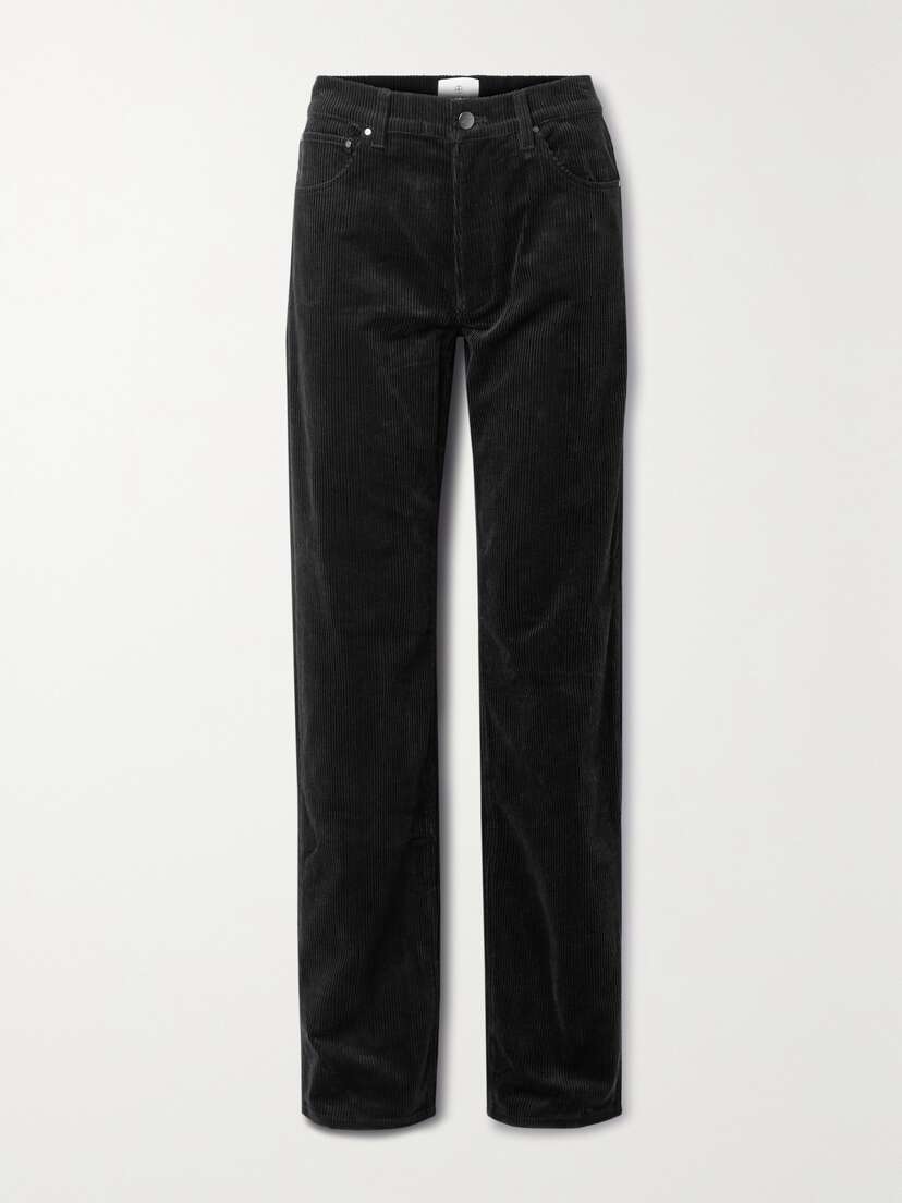 Anine Bing Roy Cotton-corduroy Straight-leg Pants