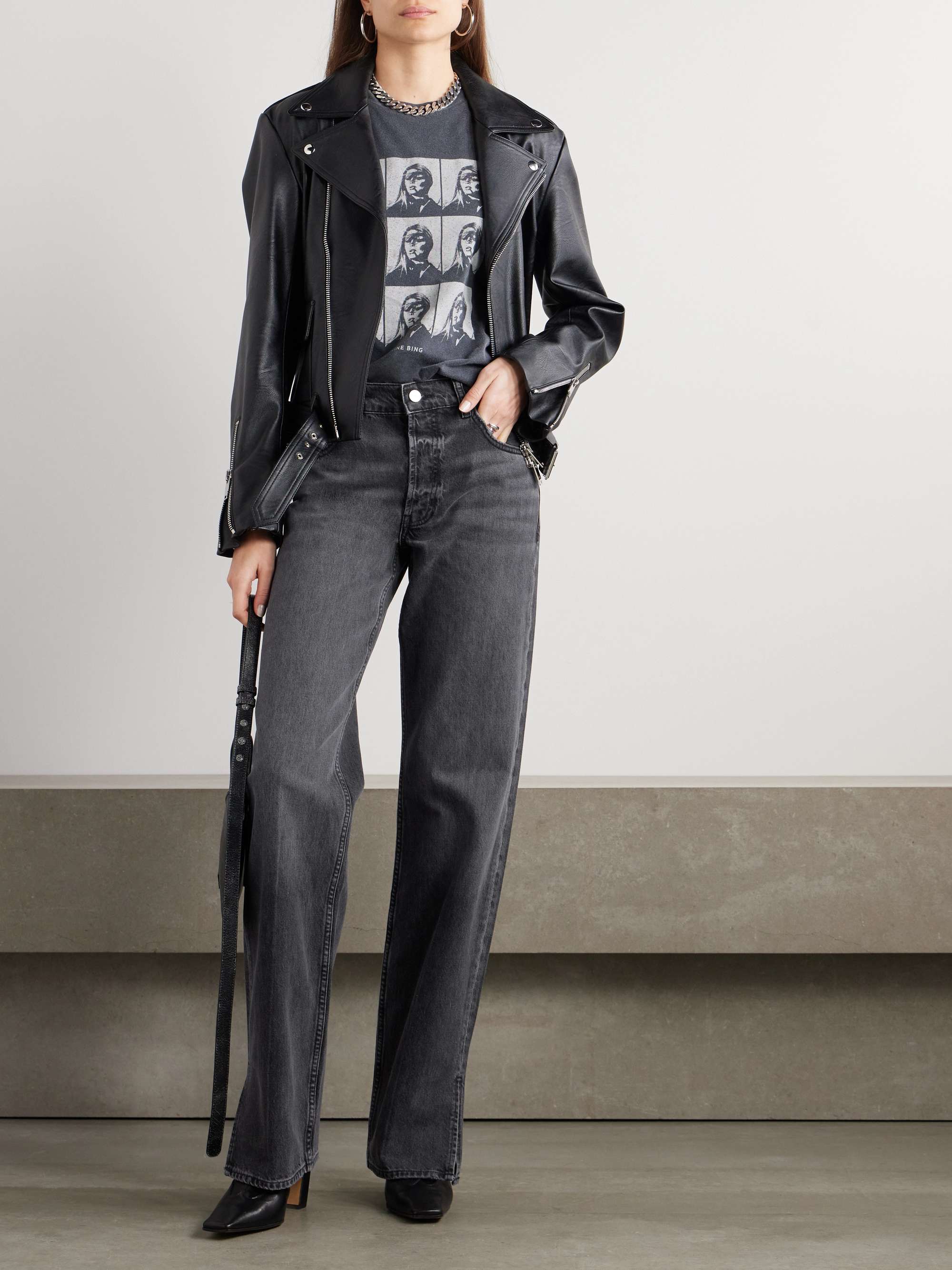 ANINE BING Roy high-rise straight-leg jeans | NET-A-PORTER