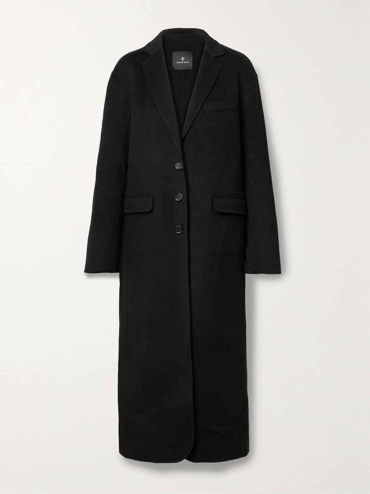 Anine Bing - Quinn Wool And Cashmere-blend Felt Coat - Black