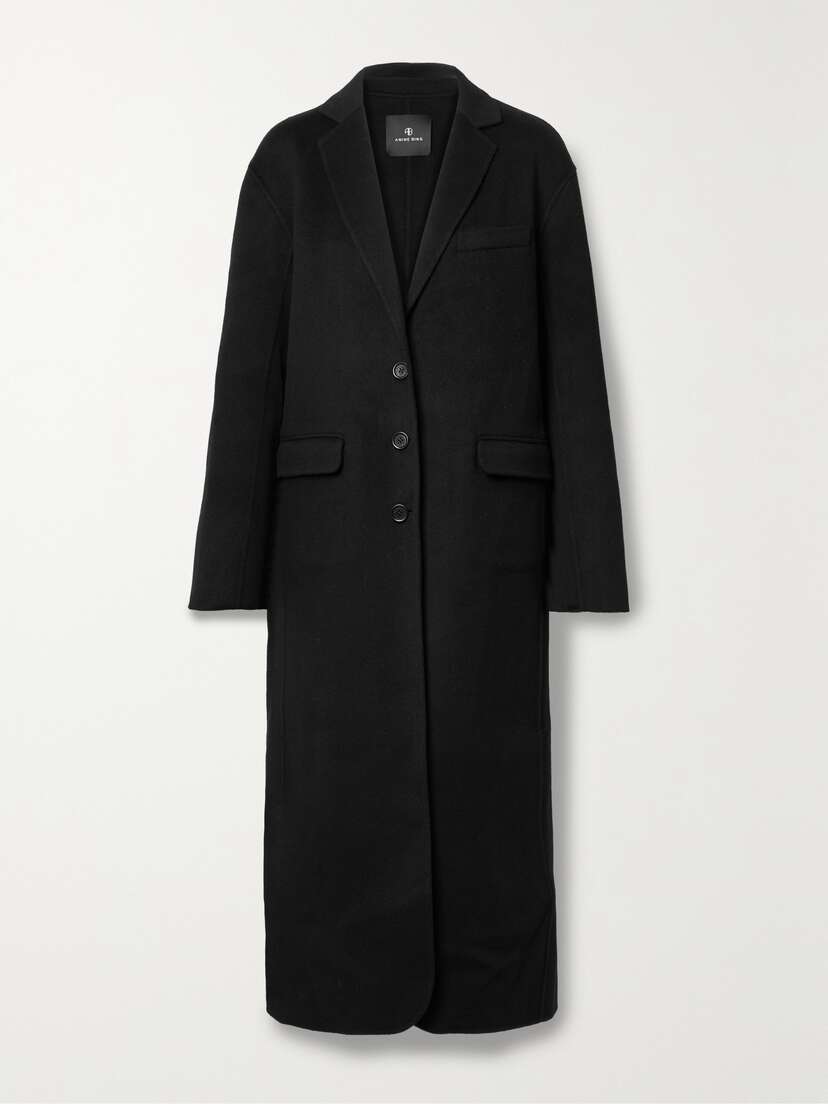 Anine Bing Quinn Wool And Cashmere-blend Felt Coat - x large