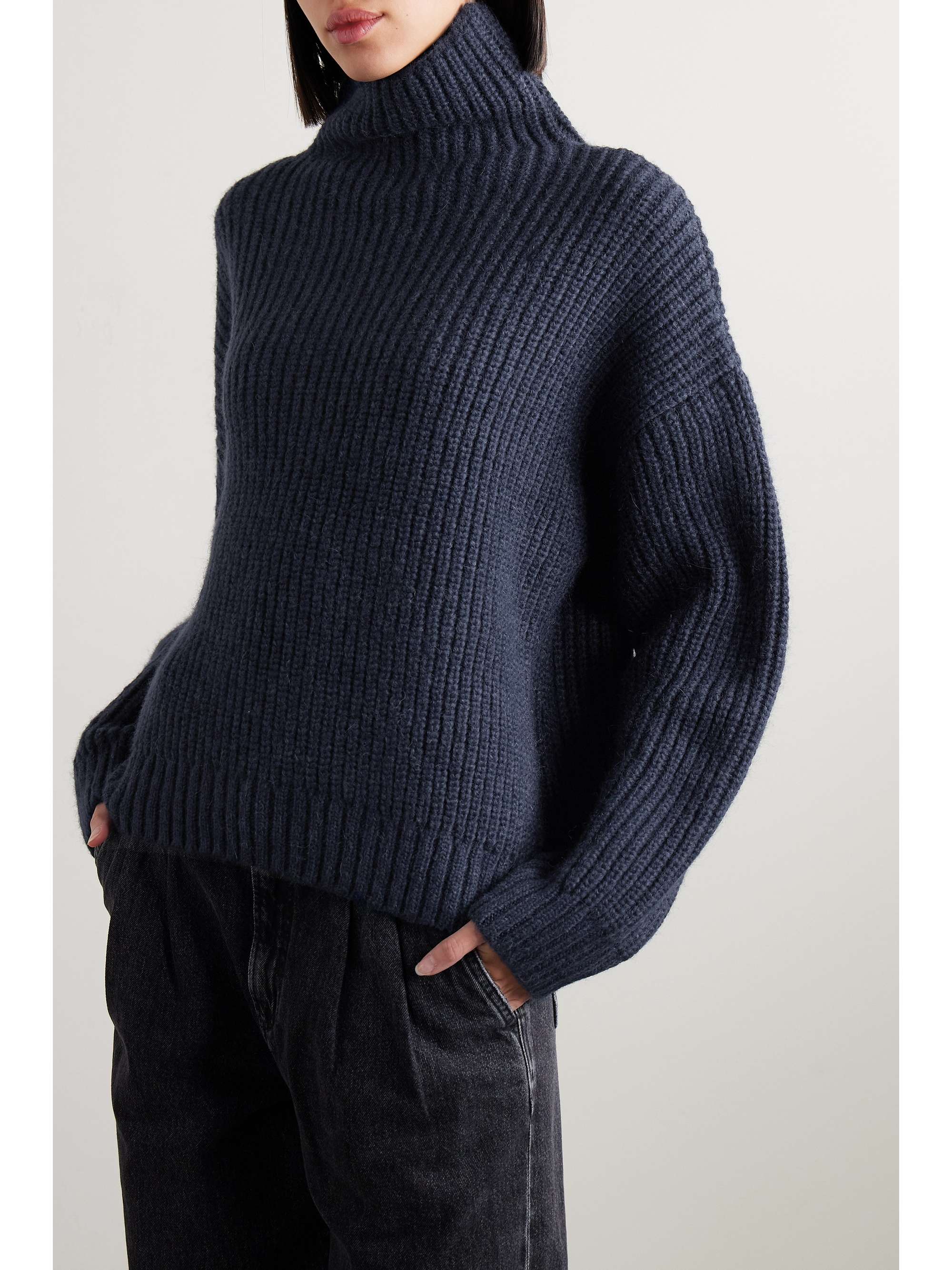 ANINE BING Sydney ribbed-knit turtleneck sweater | NET-A-PORTER