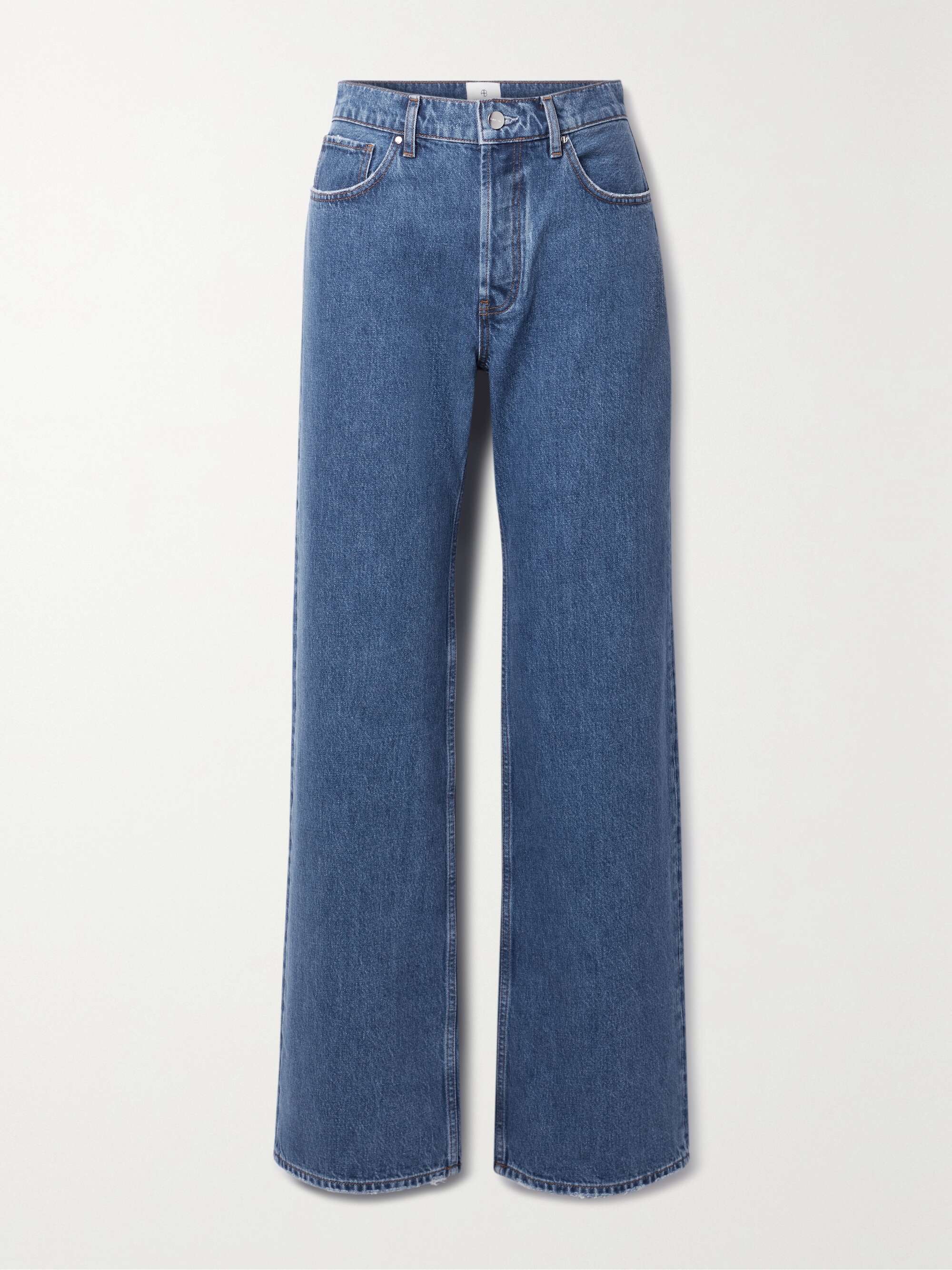 ANINE BING Hugh high-rise straight-leg organic jeans | NET-A-PORTER